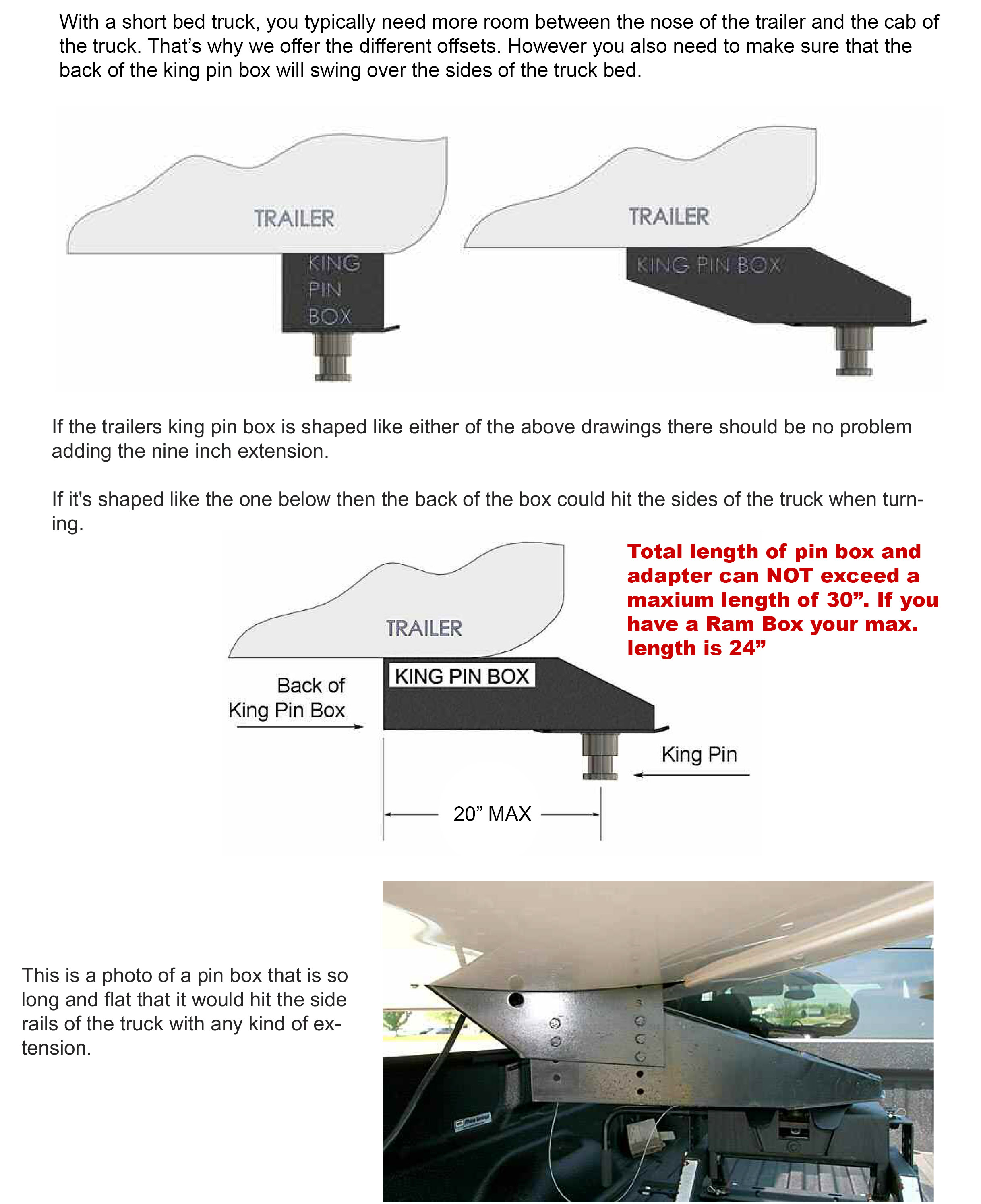 5th wheel king pin extender